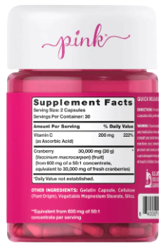 Extra Strength Cranberry 30.000mg - 60 Caps (Pink Nutrition) - comprar online