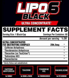 Lipo 6 Black Ultra Concentrado - 60 Caps (Nutrex) - comprar online