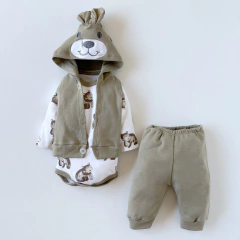 Trio Chaleco Verde - comprar online