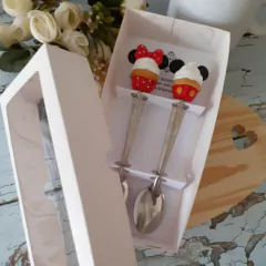 Kit Colher decorada com biscuit Cupcake Ratinhos - comprar online