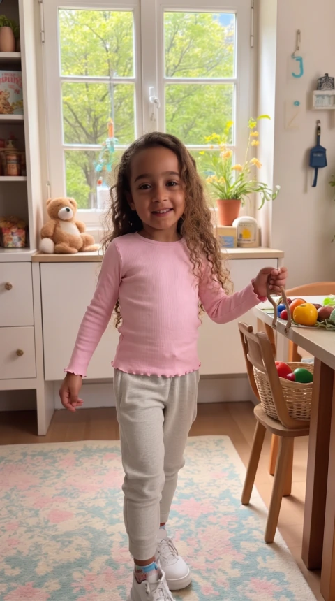 Baby T-Shirt Manga Longa Rosa Bebê