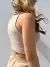 Cropped Canelado Nude - comprar online