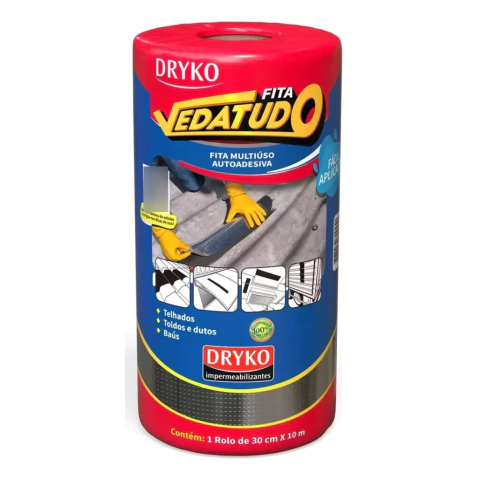 FITA ASFALTICA 30CM X10M ALUMINIO ADESIVA VEDATUDO - comprar online