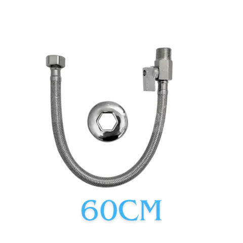 REGISTRO COM ENGATE FLEXIVEL 60 CM TRANCADO INOX - FLVX HIDRO - comprar online