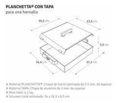 La Planchetta Orig. 2 Hornallas + 1 Hornalla + 1 Patas 2h - tienda online