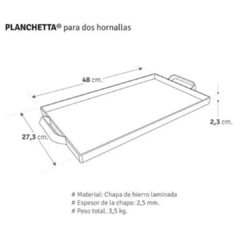Planchetta 2 hornallas con Smasher, Espátula y Pinchos LA PLANCHETTA en internet
