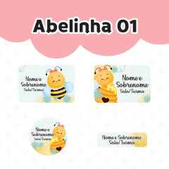 Adesivo Escolar Abelhinha 01 Personalizável - comprar online