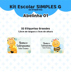 Adesivo Escolar Abelhinha 01 Personalizável - comprar online