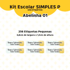 Adesivo Escolar Abelhinha 01 Personalizável