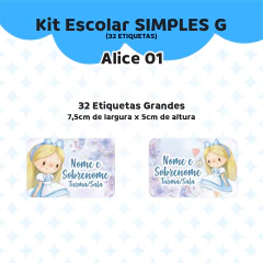 Adesivo Escolar Alice - Personalizável - comprar online