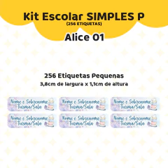 Adesivo Escolar Alice - Personalizável