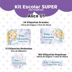 Imagem do Adesivo Escolar Alice - Personalizável