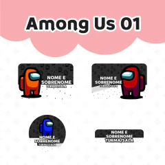 Adesivo Escolar Among Us 01 Personalizável - comprar online