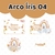 Adesivo Escolar Arco Íris 04 Personalizável - Arc04ESC