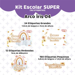 Imagem do Adesivo Escolar Arco Íris 04 Personalizável