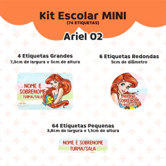 Adesivo Escolar Ariel 02 Personalizável na internet