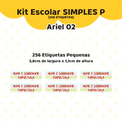 Adesivo Escolar Ariel 02 Personalizável
