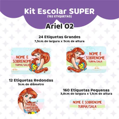 Imagem do Adesivo Escolar Ariel 02 Personalizável