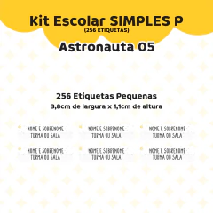 Adesivo Escolar Astronauta 05 - Personalizável