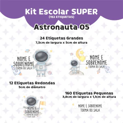 Imagem do Adesivo Escolar Astronauta 05 - Personalizável