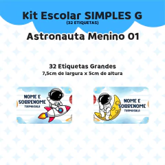 Adesivo Escolar Astronauta Menino 01 - comprar online