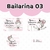Adesivo Escolar Bailarina 03 Personalizável - BAILA03ESC