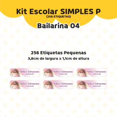 Adesivo Escolar Bailarina 04 Personalizável