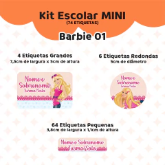 Adesivo Escolar Barbie 01 Personalizável na internet