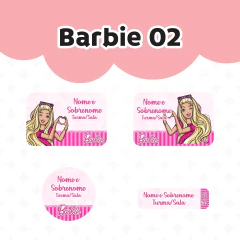 Adesivo Escolar Barbie 02 - Personalizável - comprar online