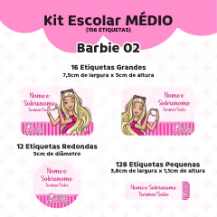 Adesivo Escolar Barbie 02 - Personalizável - loja online