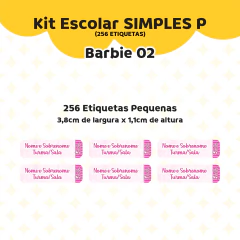 Adesivo Escolar Barbie 02 - Personalizável