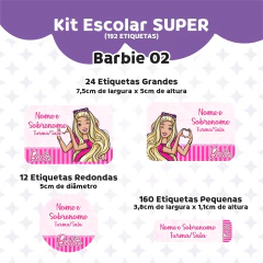 Imagem do Adesivo Escolar Barbie 02 - Personalizável