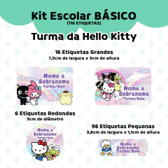 Adesivo Escolar Turma da Hello Kitty - Personalizável - Coladinho Adesivos e Decorações