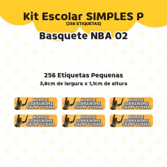 Adesivo Escolar Basquete 02 Personalizável