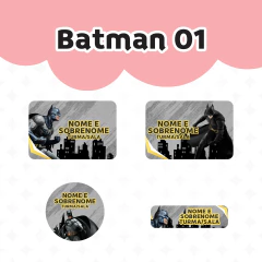 Adesivo Escolar Batman 01 Personalizável - comprar online