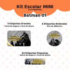 Adesivo Escolar Batman 01 Personalizável na internet