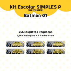 Adesivo Escolar Batman 01 Personalizável