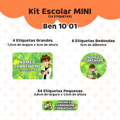 Adesivo Escolar Ben 10 Personalizável na internet