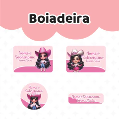 Adesivo Escolar Boiadeira 01 Personalizável - comprar online
