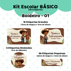Adesivo Escolar Boiadeiro 01 Personalizável - Coladinho Adesivos e Decorações