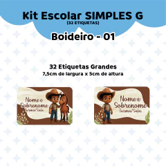 Adesivo Escolar Boiadeiro 01 Personalizável - comprar online