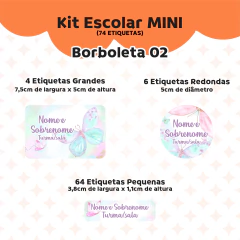 Adesivo Escolar 02 Borboletas Personalizável na internet