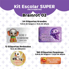 Imagem do Adesivo Escolar Brainrot 02 - Personalizável