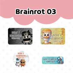 Adesivo Escolar Brainrot 03 - Personalizável - comprar online