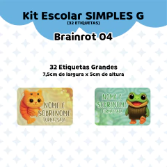 Adesivo Escolar Brainrot 04 - Personalizável - comprar online