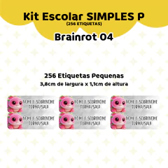 Adesivo Escolar Brainrot 04 - Personalizável