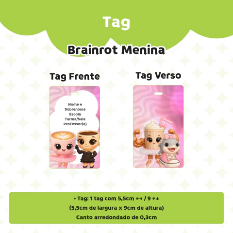 TAG BRAINROT MENINA 05 - comprar online