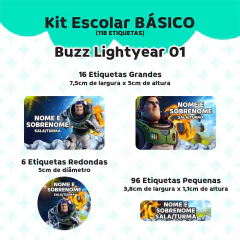 Adesivo Escolar Buzz LIightyear 01 Personalizável - Coladinho Adesivos e Decorações