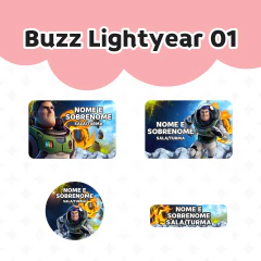 Adesivo Escolar Buzz LIightyear 01 Personalizável - comprar online