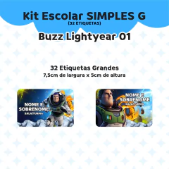 Adesivo Escolar Buzz LIightyear 01 Personalizável - comprar online